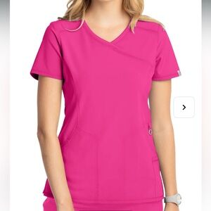 Cherokee Infinity Mock Wrap Scrub Top